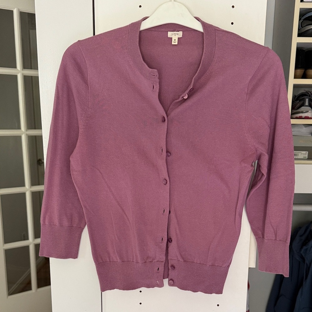 J. Crew Purple Button-Up Women's Cardigan